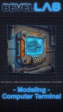 How to Make a computer terminal in Blender Part 1 | Tutorial Timelapse #3d