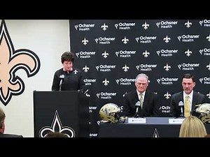 New Orleans Saint's owner Gayle Benson introduces new head coach Dennis Allen