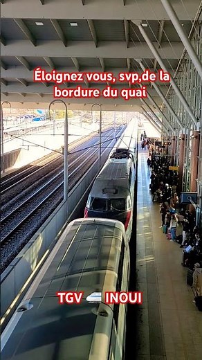 Tgv inoui arrivant à Aix-en-Provence tgv. Éloignez vous de la bordure du quai. #tgv #train #tgv