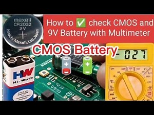 How to check ✅ Computer 🖥️ CMOS battery and LAN Tester 9V Battery using Multimeter ll