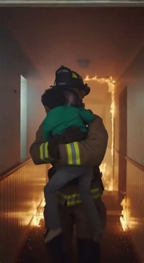 Real Hero: Firefighter Rescues Child from Burning Home