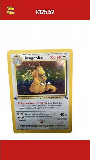 Dragonite 1st Edition Holo 4/62 Fossil Set Rare Pokemon Card | WOTC 1999