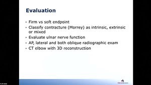 The Stiff Elbow: Anatomy, Etiologies, Prevention and Treatment