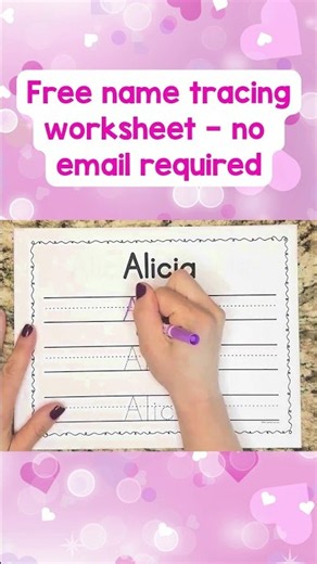 Free Editable Name Tracing Worksheet for Teachers! ✏️