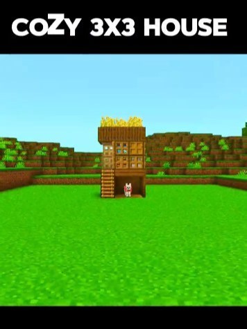 Minecraft: How to Build a Tiny 3x3 COZY House! (Easy Starter)" #minecraft #minecraftshrek#blocksmine