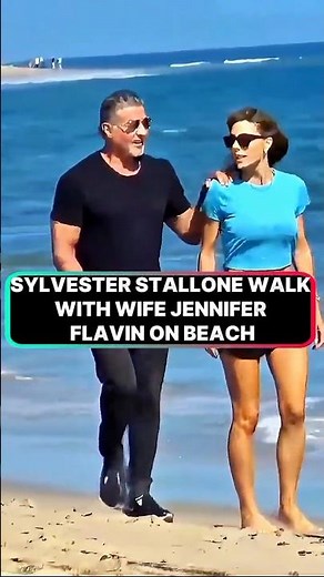 Sylvester Stallone walk with Wife Jennifer Flavin on Beach 😍❤️ #sylvesterstallone