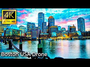 Boston USA in 4K UHD Drone