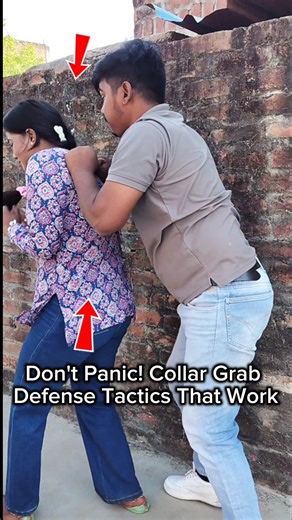 Collar Grab Defense: Escape the Rear Attack & Fight Back! #selfdifence #kravmaga #martialarts