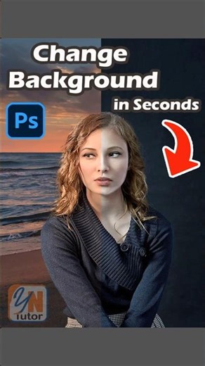 Change Background & Match Colors Instantly (1-Click Photoshop Trick!) #photoshoptutorial