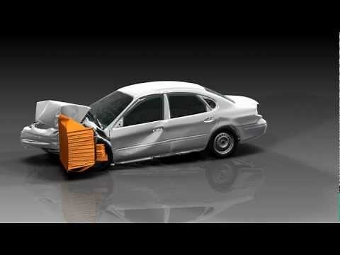 衝突解析シミュレーション結果の可視化（サイドビュー）