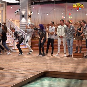 Tonight 7o'BLOCK, it's judgement day for our BLOCKheads' first Bathroom as our Judges make a surprise appearance at HQ for the first time in #TheBlock's history! 😱 | The Block