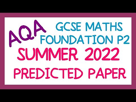 AQA GCSE Maths May 2022 Predicted Foundation Paper 2