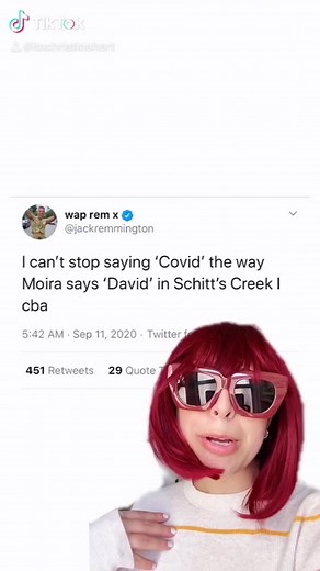 Credit to @jackremmington for the tweet of a lifetime #greenscreen #moira #moirarose #schittscreek #moiraroseimpression #davidrose #covid #bebé