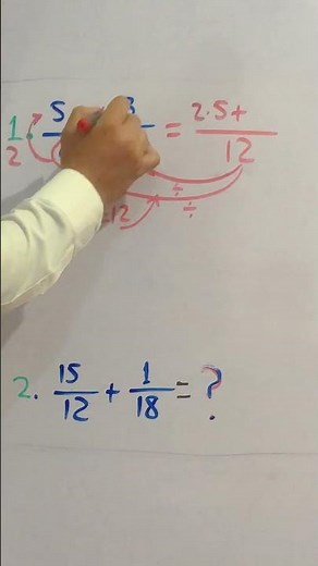 Adding Fractions with Unlike Denominators #maths #fractions #tutorial