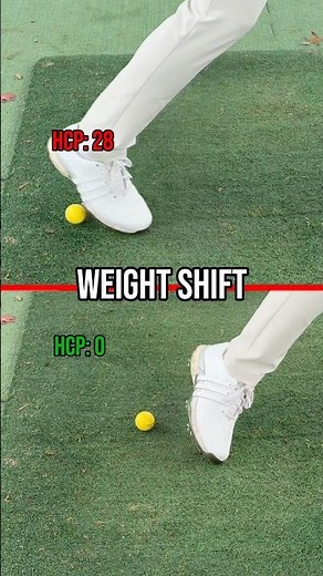 Poor Weigh shift vs Good Weight Shift 👀🔥 #golf #golfswing #golftips #golfcoach