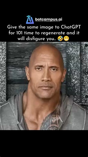 Bot Campus AI on Instagram: "🤣 "Replicate this image 101 times with The Rock" — and chaos ensues! What started as a fun AI prompt turned into a wild ride of Rock-like clones, sci-fi cousins, and surreal lookalikes 👀💥 But here's the gem: 🔁 Repetition + 🎲 Randomness = 💡 Unexpected Creativity ✨ Run it 101 times. 📸 Look for the weird ones. 🧠 That’s where the magic hides. #AIArt #PromptEngineering #TheRock #GenerativeAI #CreativeTech #BotCampusAI"