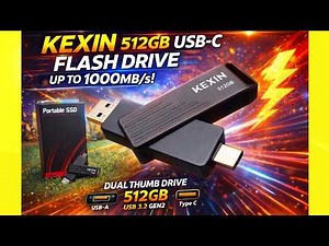 🔥 This Tiny USB Drive Is INSANELY Fast! | KEXIN 512GB USB-C Flash Drive Review