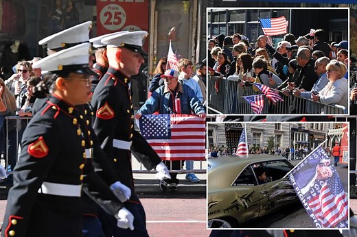 Highlights from the NYC Veterans Day Parade: Floats, marchers — and hero grand marshal