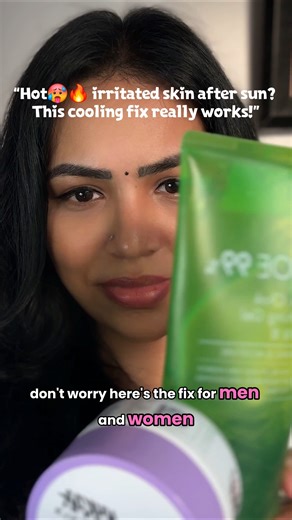 Skin Burning🔥After Sun🌞? #calminggel #coolingskincare #aloevera #sunburnrelief