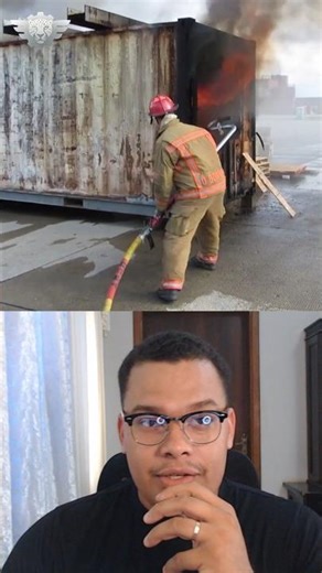 Firefighters spraying water through the window? It's the Hydrovent technique.