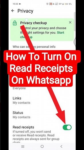 How To Turn On Read Receipts On Whatsapp