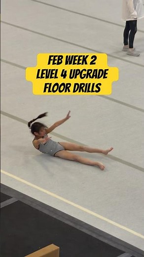 Check out my Feb Week 2 floor drills — level 4 upgrade season #gymnasticslife #gymnasticscoach