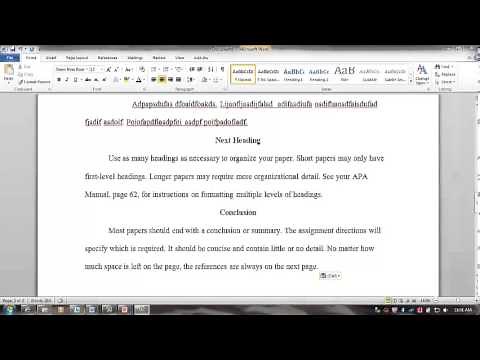 APA Format for Nursing School Papers