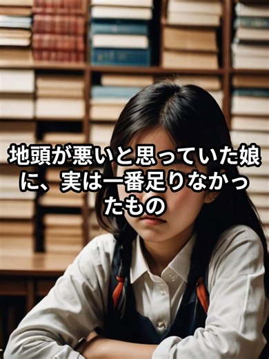 地頭が悪いと思っていた娘に、実は一番足りなかったもの #勉強 #子育て #子育てママ #動画 #育児