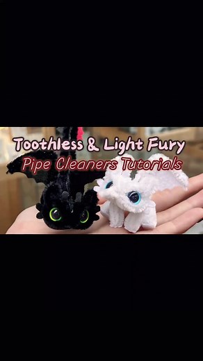 DIY Pipe Cleaner Toothless & Light Fury Tutorial