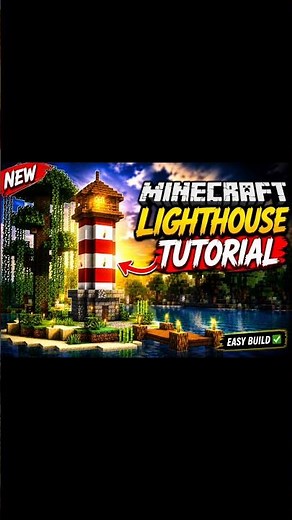 🔥 Minecraft Lighthouse Tutorial | Easy Survival Build in 28 Seconds! 🌊