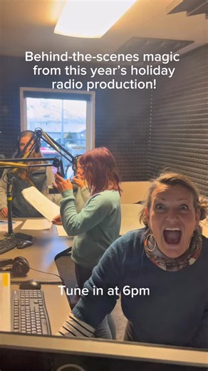 TUNE IN AT 6PM Here’s a little behind-the-scenes magic from this year’s holiday radio production! We had a great time putting together two plays this season, and we want to share some of our in-studio festivities with you. Check out a few clips of our volunteers and staff producing a local take on “The 12 Days of Christmas” and “‘Twas the Night Before Christmas,” a classic retold through the lens of an Aleutian Island radio station. Tune in to KUCB 89.7 FM or head to KUCB.org to enjoy the full p