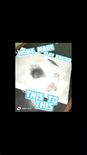 Clay eraser at home 🏡 in just 5 minutes 😀 #art #artist