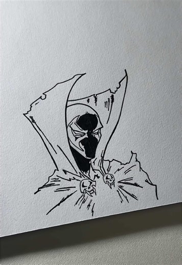 Spawn drawing #spawn #artistsoftiktok #howtodraw #inkdrawing | Spawn