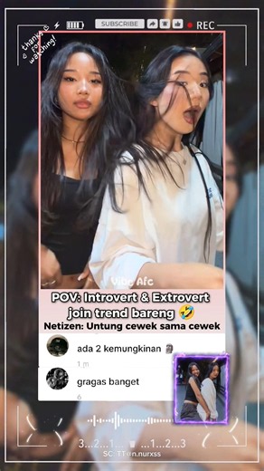 Cewek introvert & extrovert join trend ❗#dancecover #tiktoktrend #duett #kocakbanget