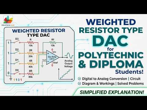 Weighted Resistor Type DAC | Working Principle & Circuit | Microprocessor | Polytechnic and Diploma