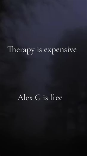 I love Alex G. He helps me in so many ways. When I listen to him, I forget about my problems and smile. I adore him. Have a wonderful, wonderful day, people who watch this.#song #alexg #therapy #problem #solution