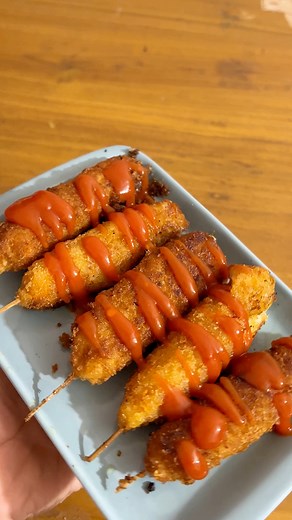 129K views · 1.1K reactions | Easy Corn Dog Recipe #cooking #tips #recipe #reels #iftarrecipe #yummyfood #ramadan2025 #homemade | KnifeNation | Facebook