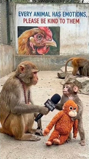 Monkey Ji's Emotional Interview: Baby Monkey Shares Heartbreaking Story #aimonkey #adorableanimals