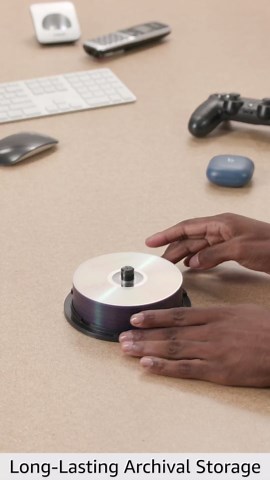 Verbatim DVD-R Blank Discs AZO Dye 4.7GB 16X Recordable Disc - 25 Pack Spindle,Silver