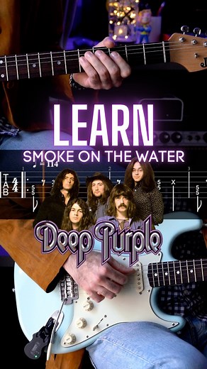 70K views · 544 reactions | Here's maybe the most played rock riff in the history! But. Did you play it right? Enjoi this awesome riff by Deep Purple, obviusly Smoke on the Water!  #rock #deeppurple #smokeonthewater #stratocaster #70smusic #deeppurplefans #ritchieblackmore #g#guitartutorial #guitartabs #guitarlessons #guitarplayer #beginnerguitar #riffoftheday #easyguitar #chitarra #electricguitar #chitarraelettrica #morgiu #rockmusic | Morgiu | Facebook