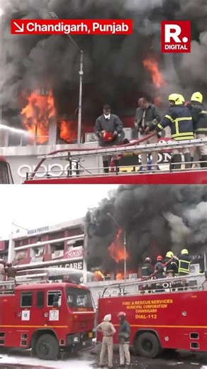 Fire Breaks Out in Chandigarh’s Sector 22 Mobile Market