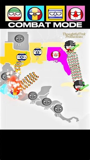 🇮🇷 vs 🇲🇩🇮🇱🇨🇦 Countryballs Combat Mode | Fast & Furious Attack #smartgadget