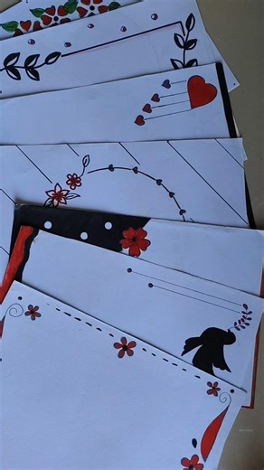 6 ♥️ borderdesigns for project #assignment #frontpage #beautifulborderdesign #shortsfeed