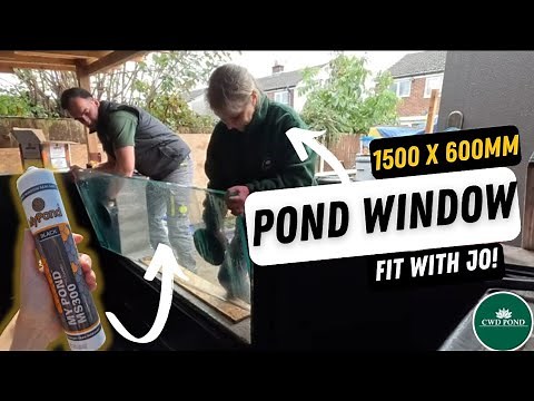 Pond Window Installation with Jo from our office!