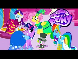 My Little Pony Mane 6 Transforms - Gala Dresses Party Of The Year - MLP Coloring Videos For Kids