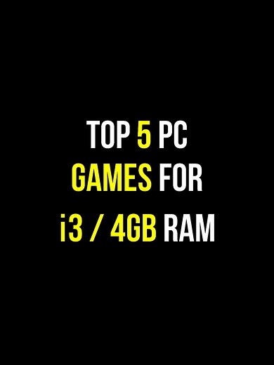TOP 5 JEUX PC CORE I3 / 4GB RAM 🚀💻🎮 #pcgaming #yfp #gaming