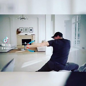 468K views · 35K reactions | Quarantine training at home ... like an 8 year old   #hawkeyeathome | Jeremy Renner | Facebook