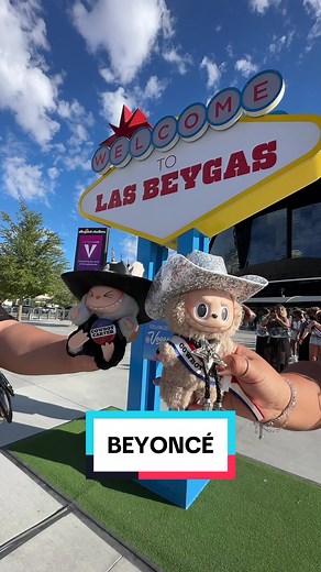 Don’t miss the Welcome to LAS BEYGAS sign outside Allegiant Stadium @Live Nation Concerts #cowboycarter #beyonce #allegiantstadium