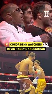 1.9M views · 12K reactions | Conor Benn's reaction as Devin Haney put Brian Norman Jr. down to the canvas 壘 #RINGIV | Ring Magazine 盧▪️ | DAZN | Facebook