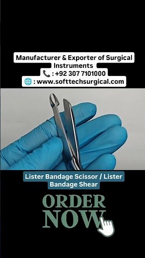 Lister Bandage Scissor | Soft Tech Surgical – Surgical Dressing Scissors Manufacturer & Supplier OEM